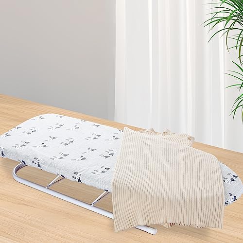 Image of Table Top Ironing Board Cover 12 x 32 inch, 3 Layers Small Iron Board Cover, Heat Reflective Thick Padding with Elasticized Edges (Gray Sheep)