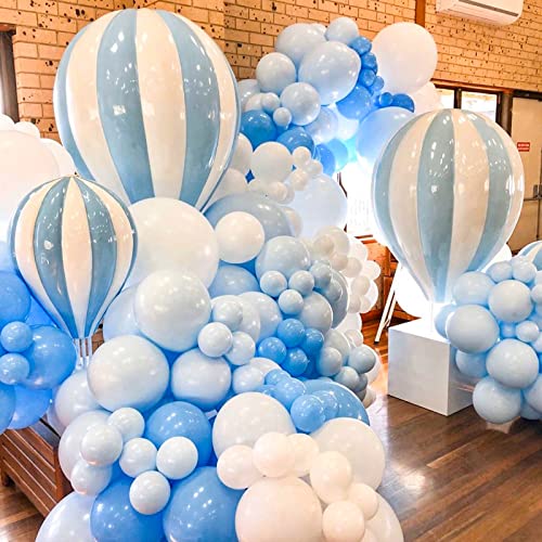 Blue Balloons 110 Pcs Pastel Balloon Garland Different Sizes 5 10 12 18 Inch Light Blue Balloons For Baby Shower Wedding Party Decorations #TOP5