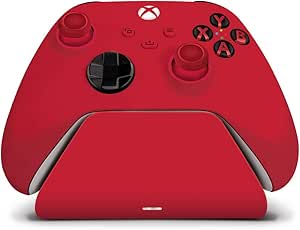 Controller Gear Pulse Red Universal Xbox Pro Charging Stand with 1100 Mah Rechargeable Battery, Charging Station for Xbox Series X, S and Xbox One
