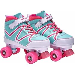 Patines Disco Roller Apollo Patines de 4 Ruedas Botas Blandas Disco Roller | Patines de 4 Ruedas Niña y Niño de Tamaño Ajustable | Cómodos Patines de 4 Ruedas Mujer | Patines de Moda para Niños y Adultos Números 31-52