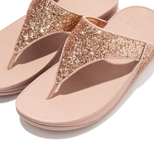 Image of FitFlop Lulu Multi-Tonal Glitter Toe-Post Sandals