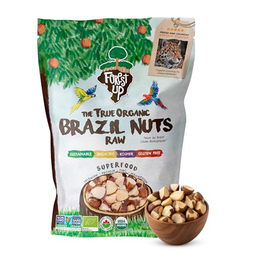 Image of Snack The True Organic Broken Brazil Nuts 32 oz - Raw and Unsalted - Healthy-Rich in Vegetable Protein - Fresh, Vegan and Gluten Free - Forest Up