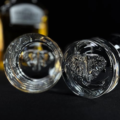 Image of Melbify Plain Elephant Whiskey Glass Gift Set | 6 pcs Set | 300 ML | Ultra-Premium | Imported | Luxurious | Ideal for Wedding Gifts, Anniversary, VIP and Corporate Gifts