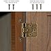 Vallecloud 10 Pack (5 Pair) Antique Brass Self Closing Cabinet Hinges for Kitchen Cabinet Door, 1/2