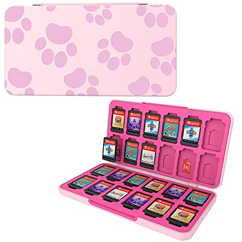 HEIYING Game Card Case for Nintendo Switch Card or Micro SD Memory Cards,Custom Pattern Switch OLED Game Memory Card Storage with 24 Game Card Slots and 24 Micro SD Card Slots.