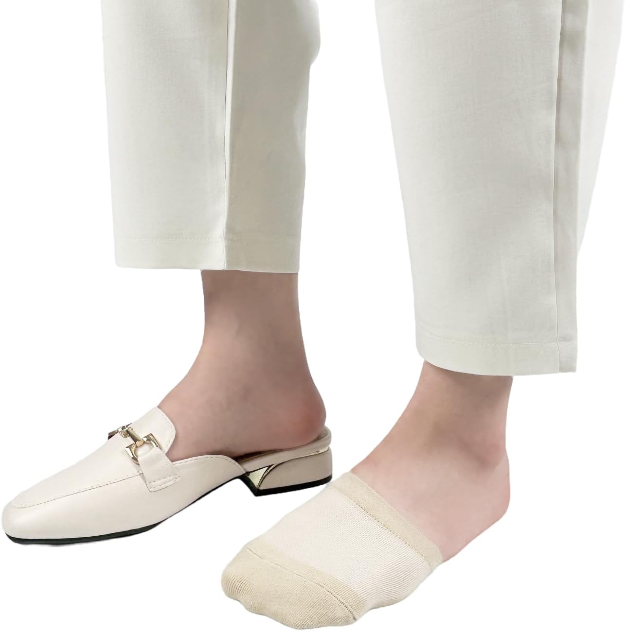 Toe Socks for Mules, Half Socks No Show Toe Toppers Covers for Women, Invisible Footies for Flat Clogs 4/6/8 pairs - Image 2