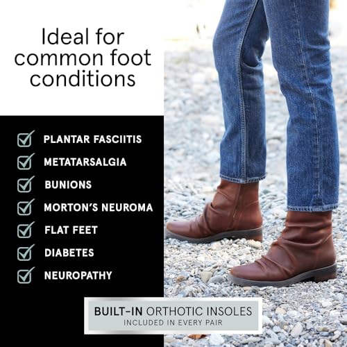 ABEO Traverse Scrunch Ankle Booties for Women | Fall Boots for Women | Water Resistant Leather | Built-In Orthotic Insole4