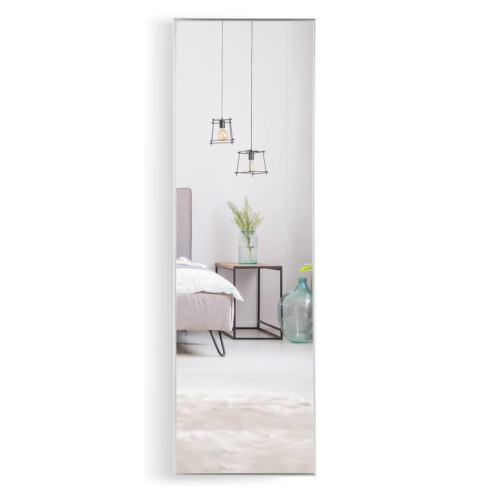 1,30 * 80cm,Espejo De Cuerpo Entero, Espejo De Tocador Montado En La Pared, Espejos De Cuerpo Grande Sin Marco, Uso Vertical u Horizontal para Dormitorio, Sala De Estar