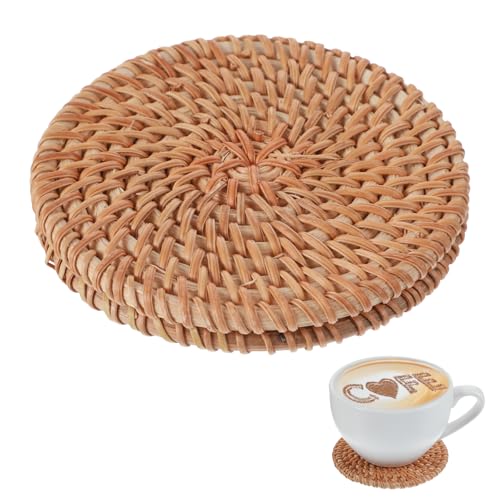 2 Stück Handgewebte Untersetzer,Ymapinc Bambus Untersetzer Gläser...