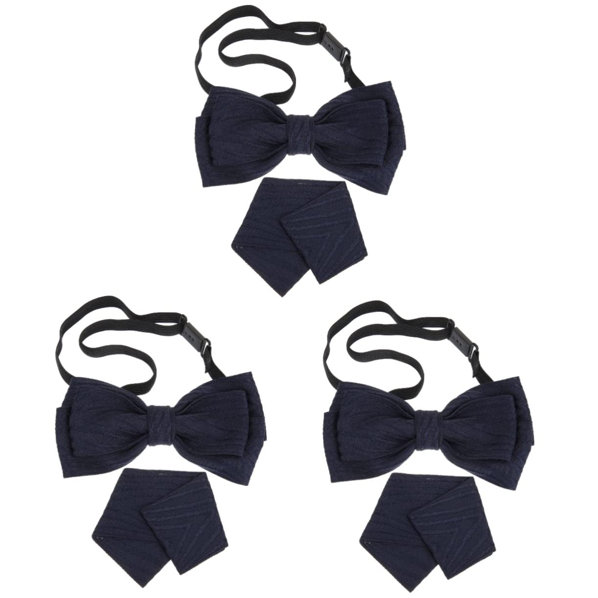 PACKOVE 3 Juegos Recibir flores trajes negros para hombres corbatas de lazo de boda de los hombres pajaritas preatadas pajaritas para padrinos de boda corbata de moño colocar bufanda novio