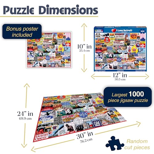 White Mountain Rompecabezas de 1000 Piezas Divertido y Nostálgico, Tienda de Alquiler de Videos | Piezas Grandes, Regalo para Adultos y Familia, 24"x30" miniatura 3