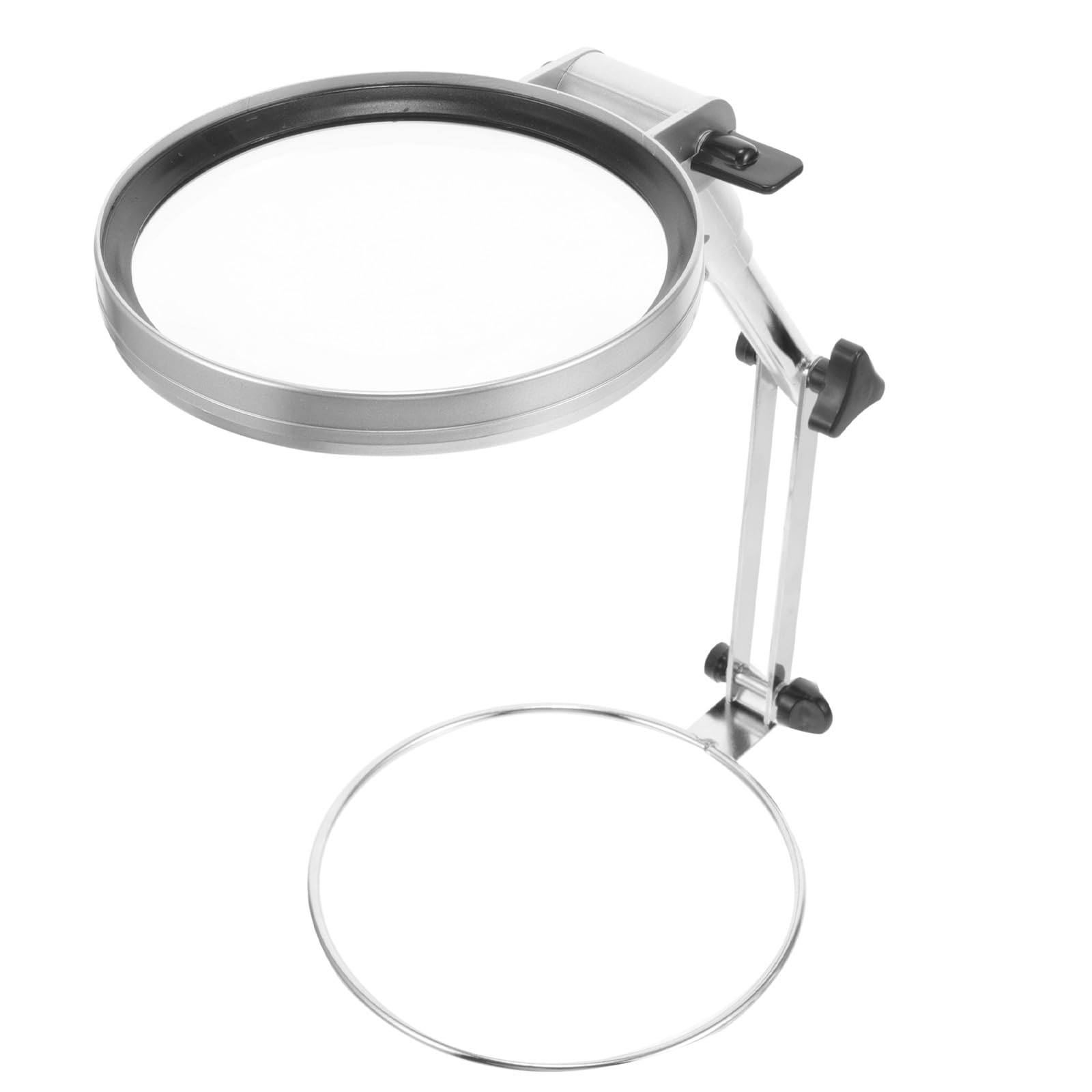 TOYANDONA Tischlupe mit LED Licht und Verstellbarem Ständer Freihändige Vergrößerungslampe für Nähen Sticken und Schmuckherstellung Abnehmbarer Griff Leichte Schreibtischlupe