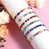 Larrel 12Pcs Woven Bracelet, Handmade Surfer Bracelets Adjustable Braided String Friendship Bracelet Boho Bracelets Anklets for Men Women (Multicolor) - Image 7