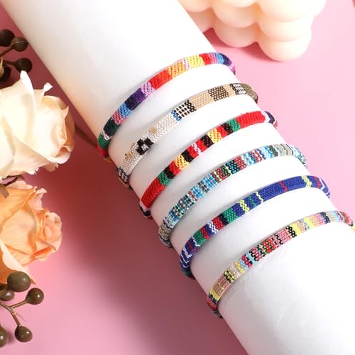 Larrel 12-Piece Adjustable Woven Surfer Bracelet Set - Handmade Boho Friendship Bracelets and Anklets for Men and Women in Vibrant Colors - Image 7