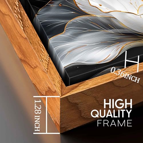 Image of AOZEMI White Wall Art Floral Wall Pictures for Office