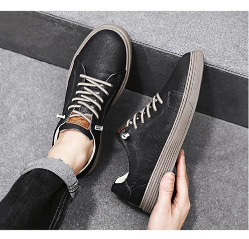 Men's Classic Business Leather Breathable Fashion Sneakers Casual Comfort Slip Resistant Lace-Up Oxford Shoes 6