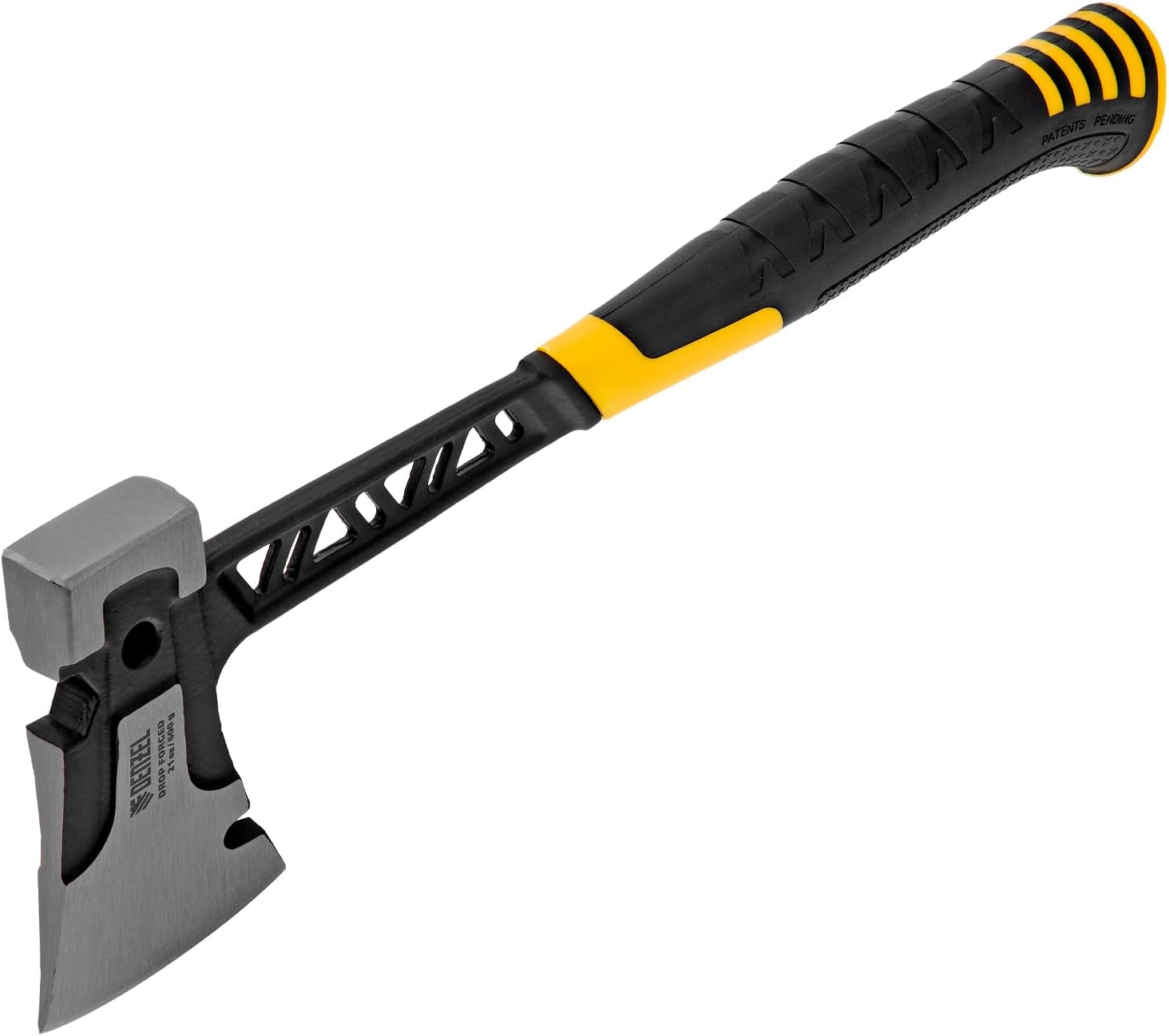 DENZEL 21-oz Axe โ Solid-Forged Steel Head with Anti-Slip Rubber Grip, Durable Hand Tool for Camping, Wood Splitting & Home Improvement