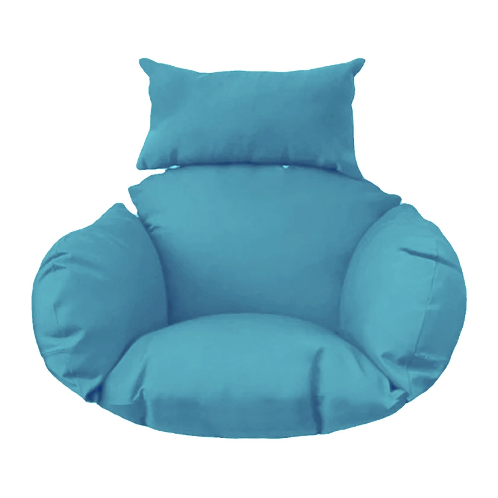 Hanging Egg Chair Cushion, Does Not Include Chairs, Soft Hanging Basket Chair Cushions, Removable Washable Thicken Egg Chair Cushion for Outside Patio Bedroom Garden and Balcony(Blue,Cushion only)