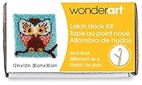 Algopix Similar Product 17 - Wonderart Hoot Latch Hook Kit, 12" X 12"