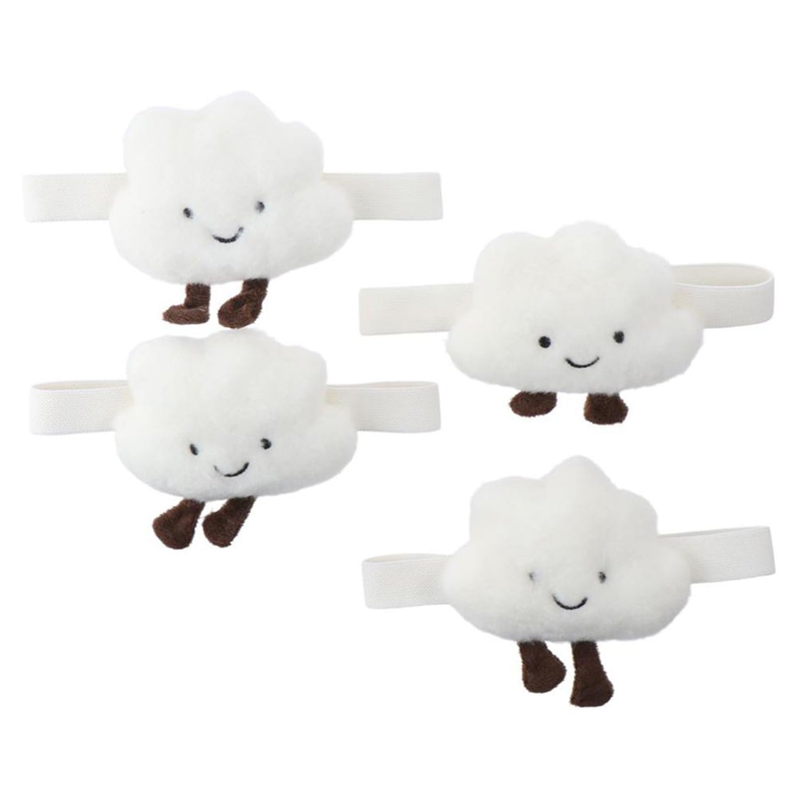 couponhub 4 Pcs Cloud Shape Cute Curtain Tieback, Simple and Elegant Elastic Rope Buckle for Baby Kid Girls Living Room Bedroom Nursery Decor Home Office Decorative
