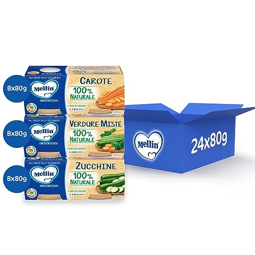 Mellin 12 Omogeneizzati di Verdure, 100% Naturale