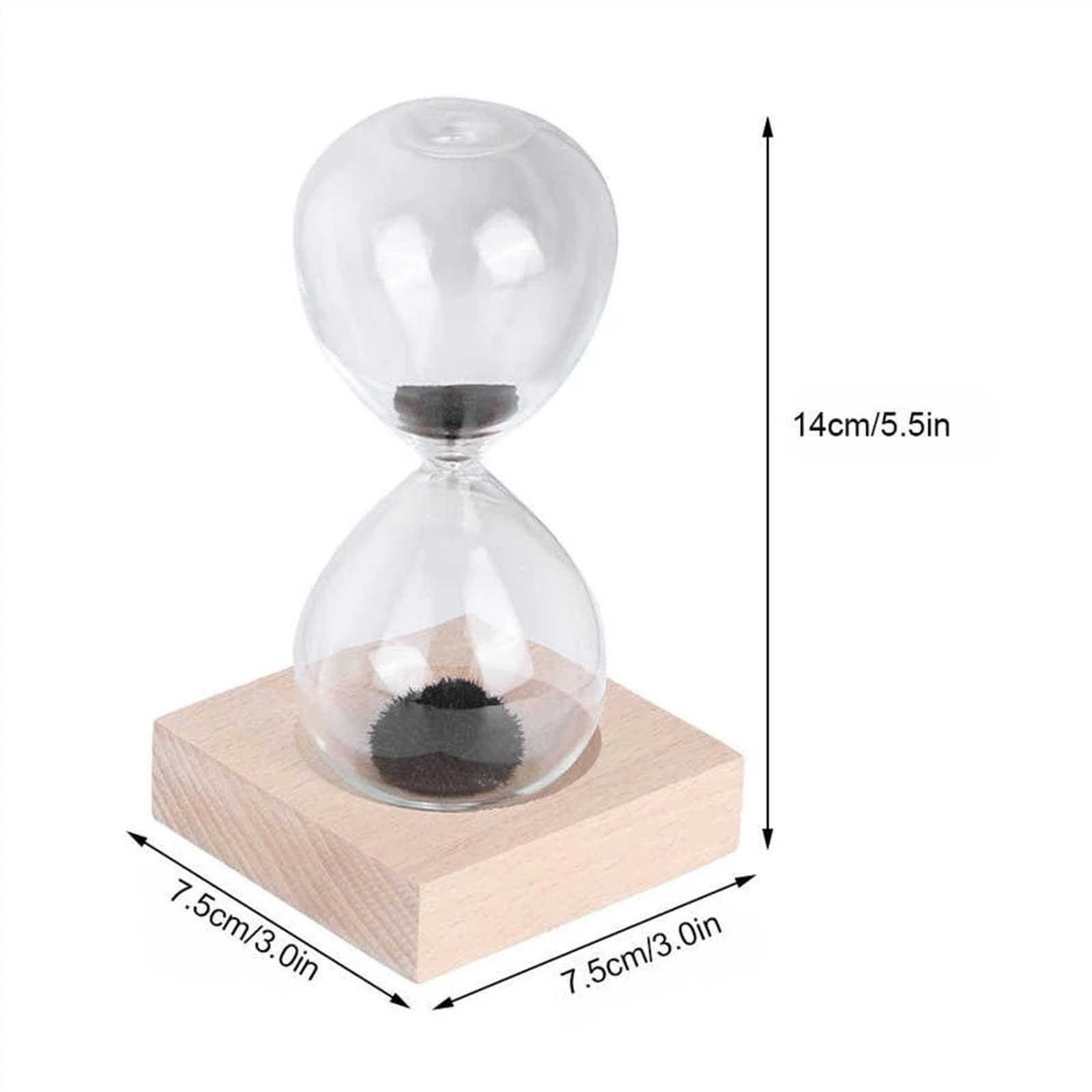 Reloj de Arena Temporizador de Reloj de Arena de Cristal de Escritorio con Base for decoración del hogar, Regalo, Reloj de Arena, decoración del hogar Reloj de Arena(10min)
