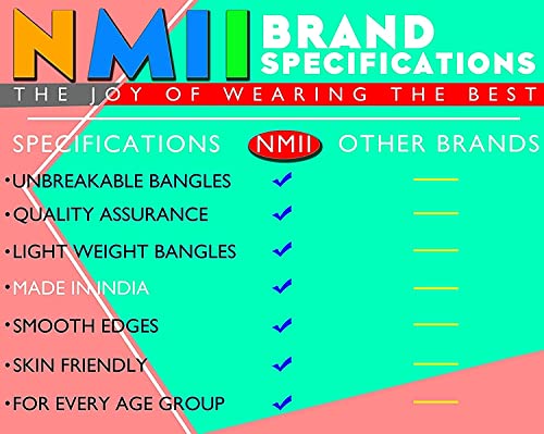 Image of NMII Acrylic (Plastic) Kada With Diamond Cut Pattern Glossy Finished For Women & Girls | Kangan For Girls | Kada Set For Women | Wedding, Party & Gift