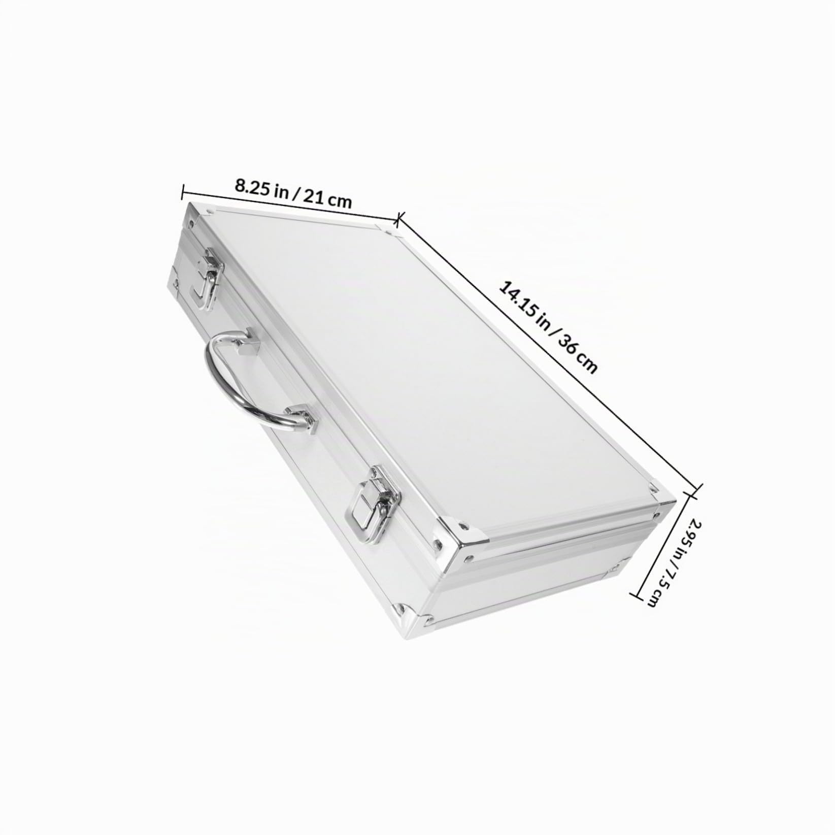 DOITOOL Aktenkoffer Aluminium Mit Schloss Aluminium-Aktenkoffer Für Männer Oder Metall-Hartschalenkoffer Mit Schaumstoff Für Reisegepäck Handwerker Reisekasse (14 1 X 7 8 9
