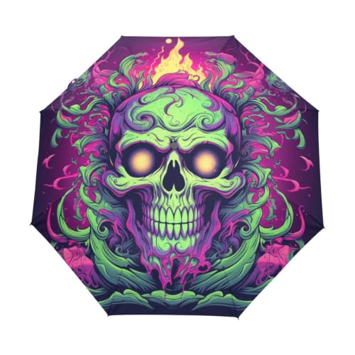 Parapluie violet crâne de feu parfait pour voyage et plage