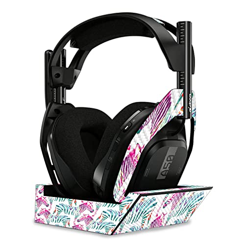 Image of MightySkins Carbon Fiber Skin Compatible with Astro A50 Wireless Headphones + Base Station (Gen 4) - Aqua Swirl | Protective, Durable Textured Carbon Fiber Finish | Easy to Apply | Made in The USA