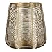 Produktbild Casablanca Windlicht Lucero Metall goldfarben geflochten mit Glaseinsatz (Ø 15,5 cm) für Stumpenkerzen H: 35 cm Ø 30 cm 15828