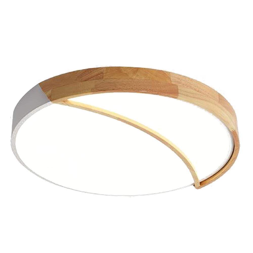 Plafonnier Led De Chambre En Rondins,Plafonnier Rond En Bois De La Chambre,Éclairage Créatif Du Salon,Creative Wood Art Light,Lumière De La Chambre Chaleureuse Et Romantique,Plafon-Lumière tricolore b