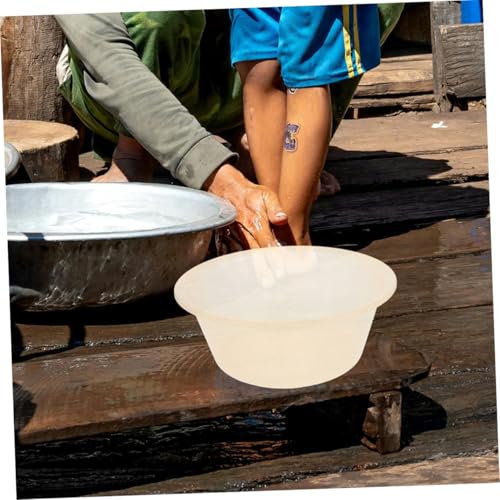 Bañera plástica para pies grande transparente 2 piezas miniatura 6