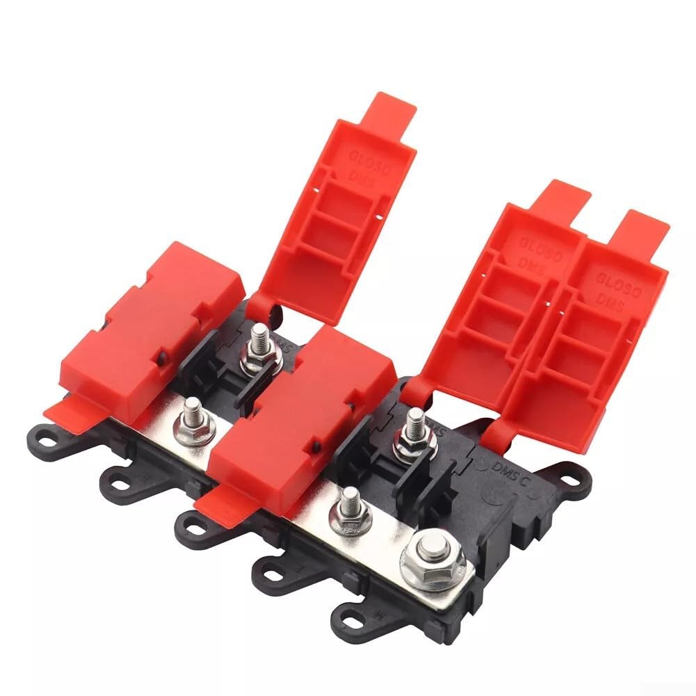 3 voies, 4 voies, 5 voies, 6 voies pour porte-bloc de fusibles midi, boîte à fusibles haute intensité 200 A avec pinces à dégagement rapide pour système électrique de voiture, camion