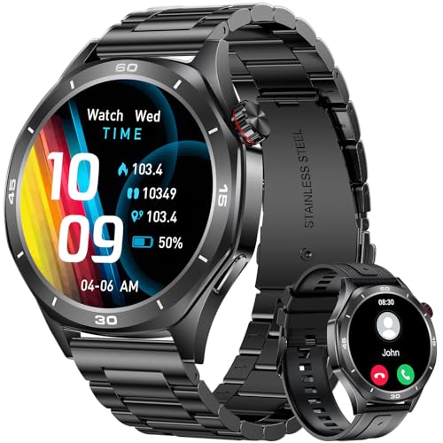 MEGALITH Reloj Inteligente Hombre Llamadas: Bluetooth Presión Arterial Monitor Sueño Impermeable - Deportivo Fitness 113+ Modos Podómetro Smartwatch Hombre MEGALITH Reloj Inteligente Hombre Llamadas: Bluetooth Presión Arterial Monitor Sueño Impermeable - Deportivo Fitness 113+ Modos Podómetro Smartwatch Hombre