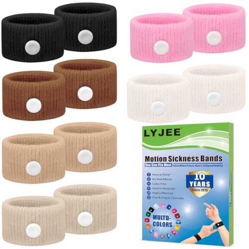 Image of Motion Sickness Bracelets for Adults: Motion Sickness Bands Nausea Relief for Pregnant Women - Natural Acupressure Anti Nausea Wristband Relief for Car Cruise Air Travel Sickness