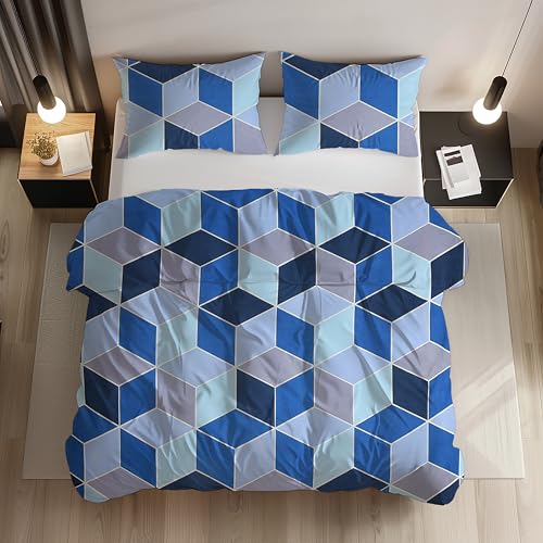 Image of LOOMLYFE All Season 220 GSM King Size Double Bed AC Comforter /Blanket /Duvet for All Seasons /Weathers - Pack of 1 - BlueRectangle