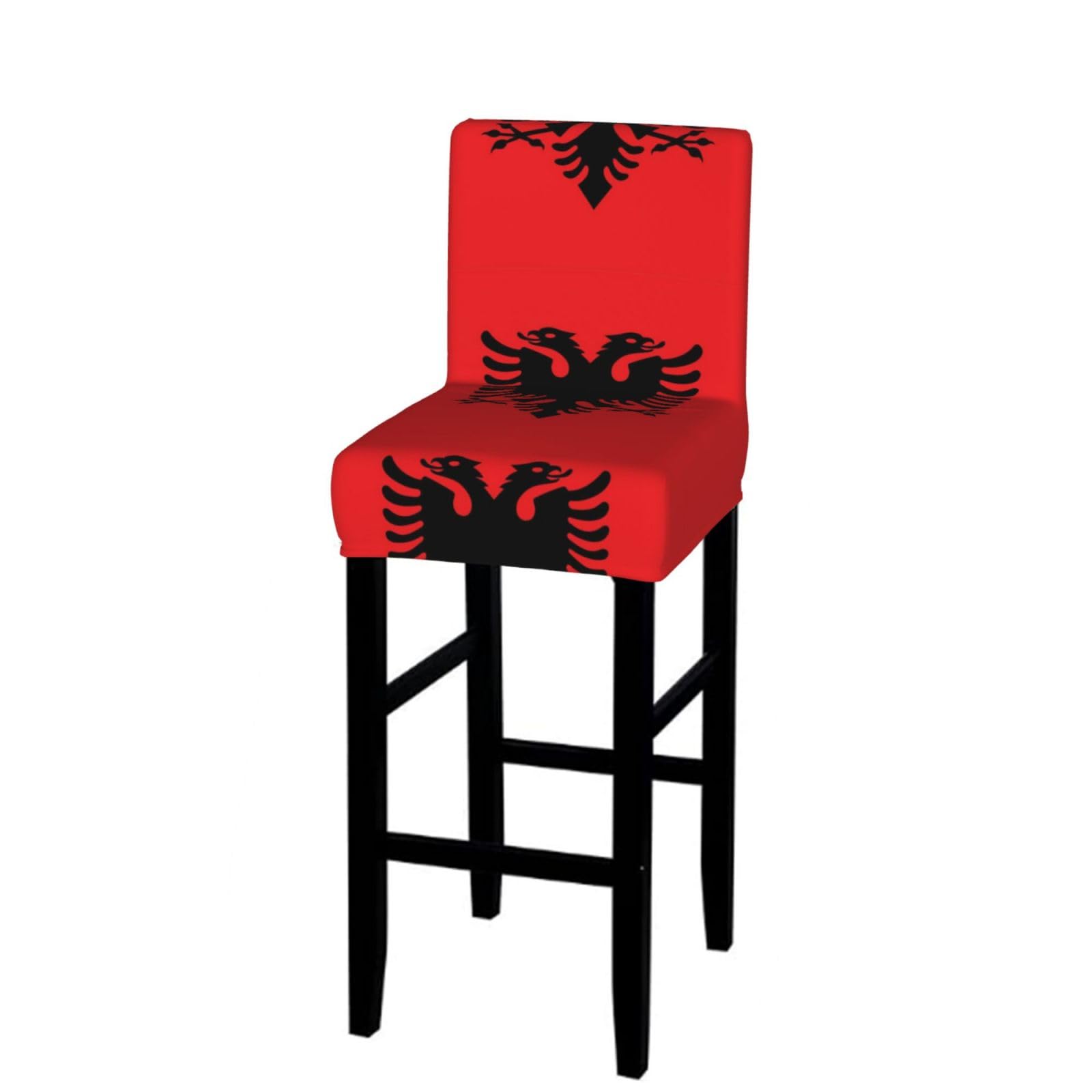 CNTDBU Flag of Albania Bar Stool Cover-Stretchy Chair Slipcover for Kitchen