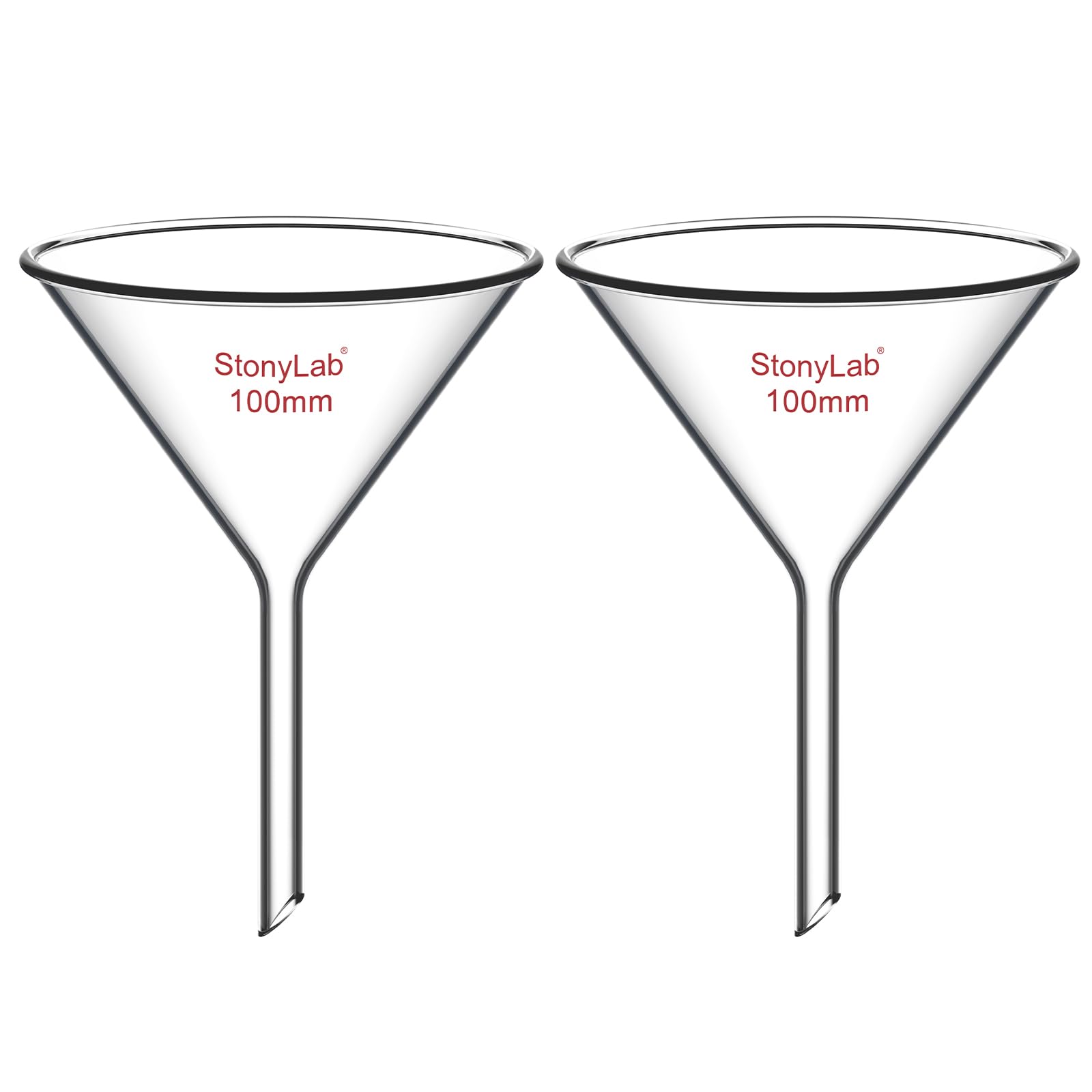 Borosilicate Glass Funnels - 2 Pack -9 Borosilicate Glass Funnels - 2 Pack -9