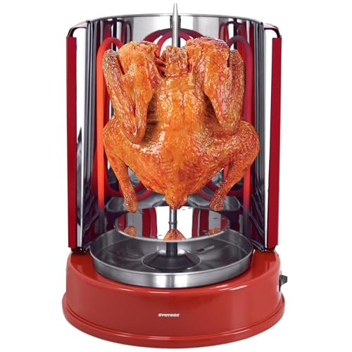 Syntrox Hähnchengriller Aragon | Döner Grill für Zuhause | Gyrosgrill | Rotisserie, für Zuhause, 1400W, inklusive Zubehör, Multifunktionsgrill