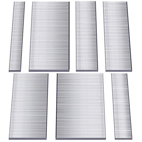 1400 Pieces Brad Nails 7 Sizes Galvanized Brad Nails Galvanized Nails Assortment Kit for Molding Cabinetry Building Assembly, 2/5 Inch, 5/8 Inch, 3/4 Inch, 1 Inch, 1-1/4 Inch, 1-1/2 Inch, 2 Inch