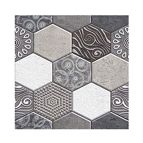 SIBOMTEX - Papel tapiz autoadhesivo de PVC de 3 dimensiones, resistente al agua, a prueba de humedad, extraíble, para sala de estar, baño, cocina, encimera