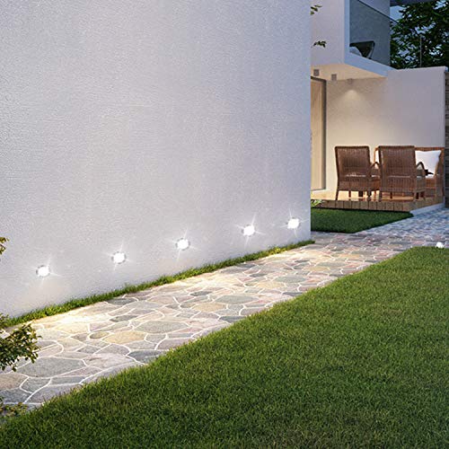 Bojim Recessed LED Deck Lights Kit, 4000K Natural White 12V Low Voltage Waterproof IP67, In Ground Lighting for Pool Stair, Step, Bathroom, Garden, Patio and Landscape, Indoor and Outdoor (Pack of 16)