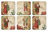 Pimpernel Victorian Christmas Coasters - Set of 6