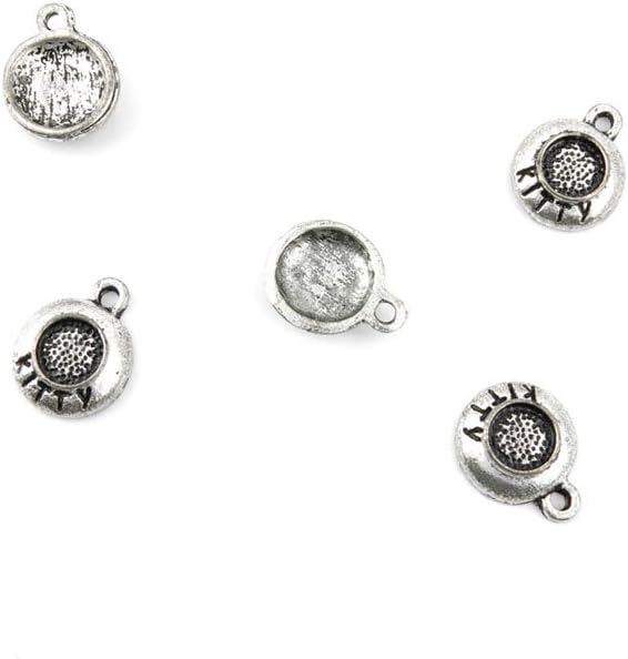 460 Pieces Antique Silver Tone Jewelry Making Charms 85184 Cat Food Dish Pendant Ancient Findings Craft Supplies Bulk Lots