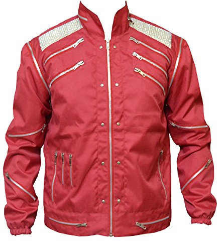 Cordura/Parachute Jacket - Beat It Michael Jackson Thriller RED Jacket, XXS to 3XL (3XL (50