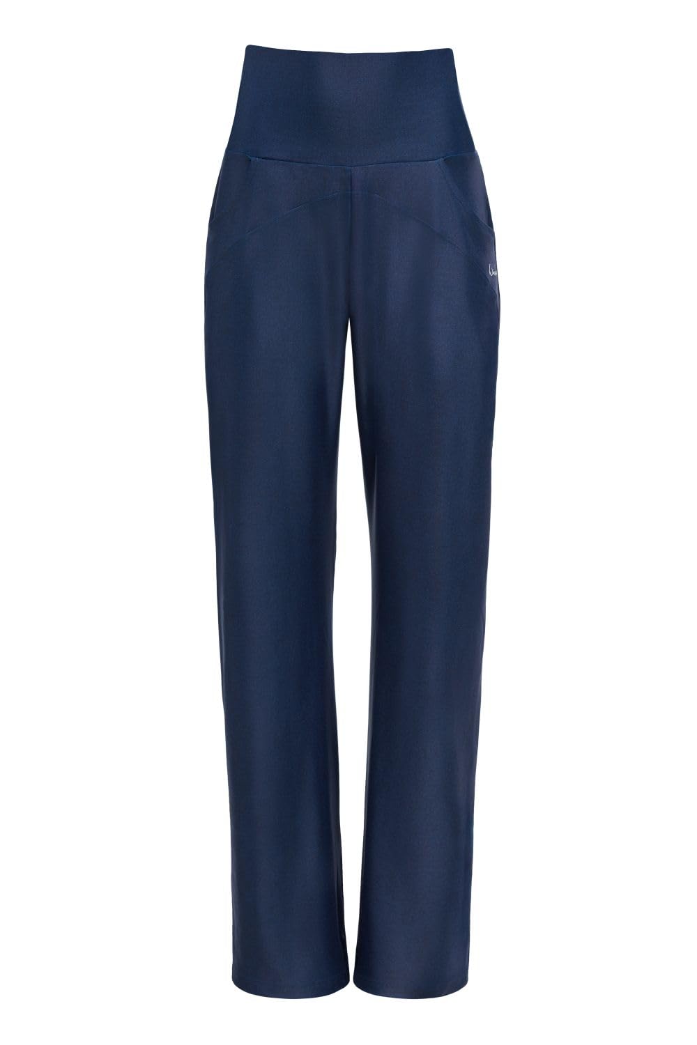 WINSHAPE Damen Trainingshose Functional Comfort Wide Leg Pants Cul105c “high Waist” im Jeans Print