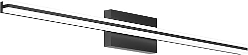 Miniatura 27 de SOLFART Luces de Baño Sobre Espejo Negras Mate Atenuables Modernas Luces de Tocador LED 48 Pulgadas 30W Luz de Tocador de Baño Negro mate -