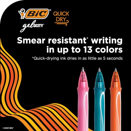 BIC Bolígrafos de Gel Gelocity 0.7mm Multicolor 8 Pack x2 miniatura 4