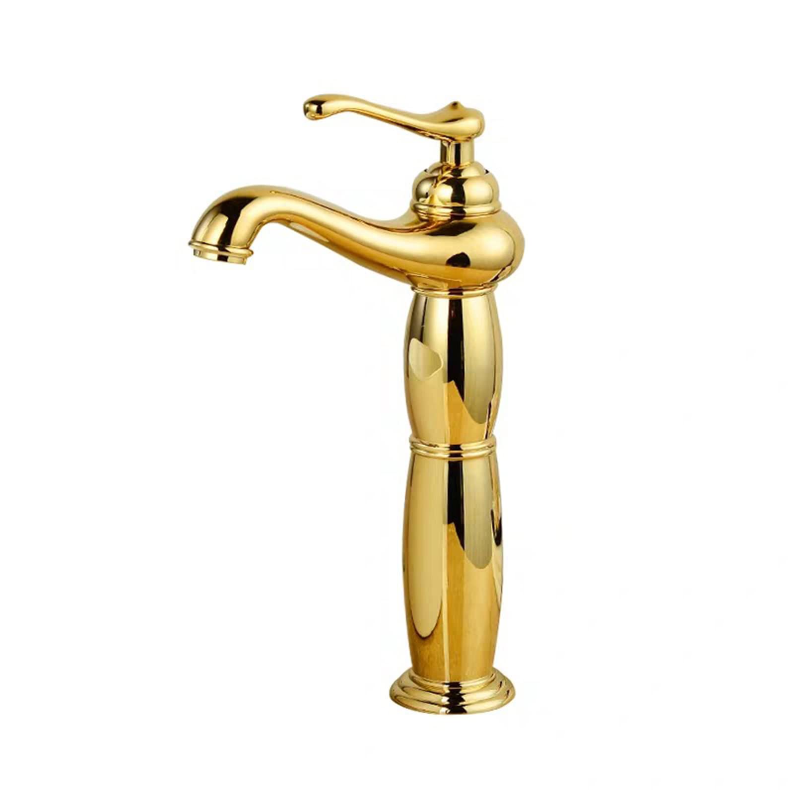 Kitchen Faucet Gold Basin Faucet,V-intage Brass Bathroom Sink Faucet,Bathroom Faucets Compatible with Sink 1 Hole Gold,Antique Brass Bathroom Faucet 1 Hole,Gold B,Faucet Kitchen taps for Sink